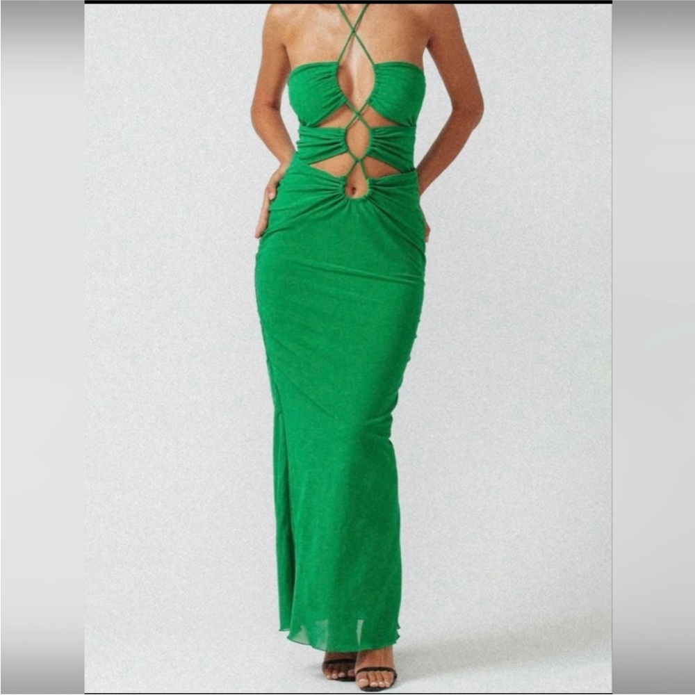 Jagger & stone emily maxi dress green size 0